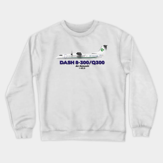 DeHavilland Canada Dash 8-300/Q300 - Air Dolomiti Crewneck Sweatshirt by TheArtofFlying